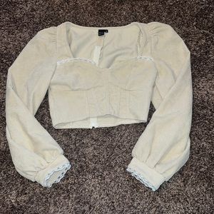 Cream crop top